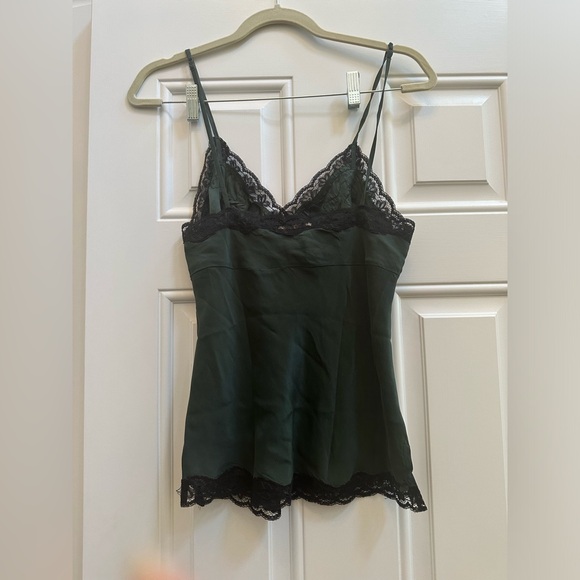 Goldhawk Green Silk Camisole Tank Top Size small - Picture 3 of 3